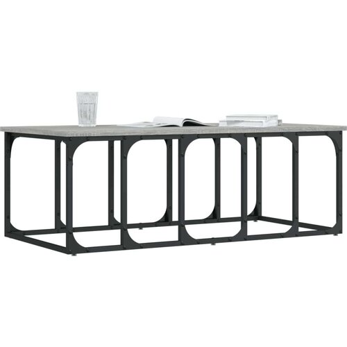 VidaXL Stolić za kavu siva boja hrasta 100x50x35 5cm konstruirano drvo Slike
