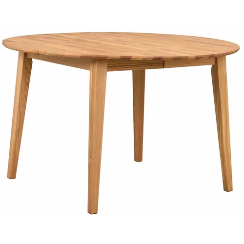 Rowico Okrugao proširiv blagovaonski stol od punog hrasta u prirodnoj boji ø 120 cm Filippa –