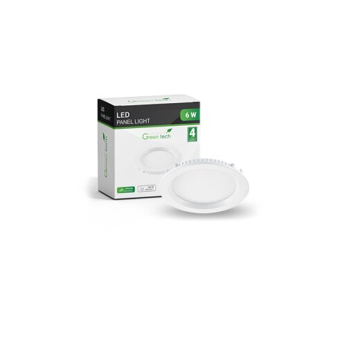Greentech LED PANEL 6W 4200K UGRADNI OKRUGLI CX-R01-6NW Slike