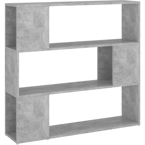 Maison Chic Knjižna omara - Knjižni regal za razdelitev prostora betonsko siva 100x24x94 cm, (21725173) Slike