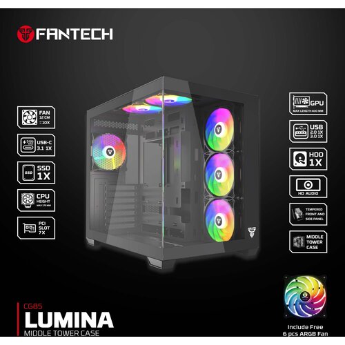  Kuciste Gaming Fantech CG85 Lumina crno Cene