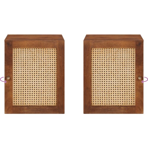 VidaXL Kupaonski ormar s policom s pohranom s vratima Smeđa 38 x 33.5 x 48 cm Slike