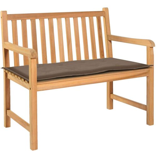  Jastuk za vrtnu klupu smeđesivi 100 x 50 x 3 cm tkanina Oxford Slike