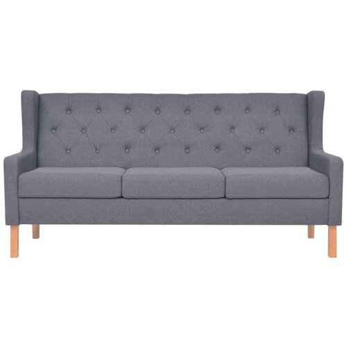  2-dijelni set sofa od tkanine sivi Slike