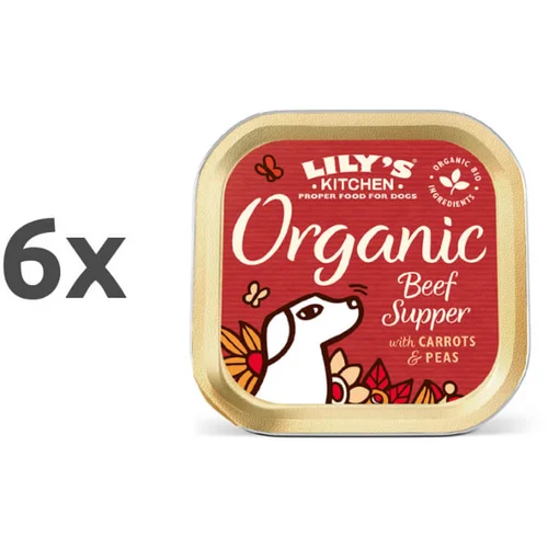 Lily's Kitchen organic supper adult - govedina, piščanec in svinjina - 150 g 6 x 150 g