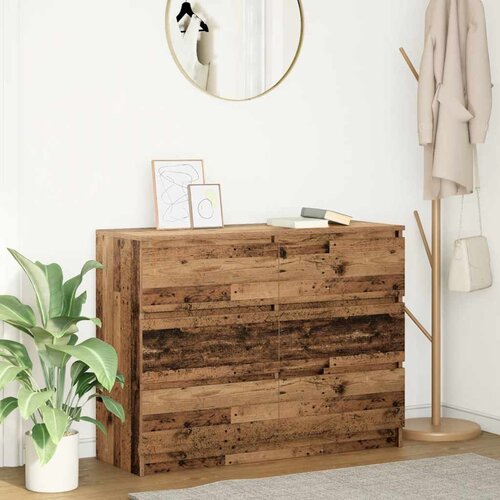 vidaXL Komoda starinski les 100x35x76 cm iverna plošča Cene