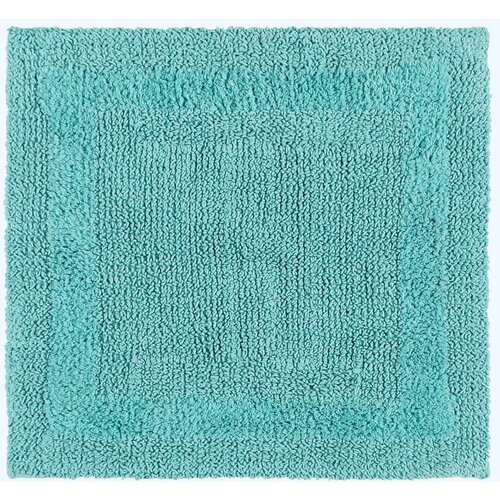 HOMESCAPES preproga de douche iz bombaža, 50 x 50 cm &amp;ndash; akva modra, (5000165938) Slike