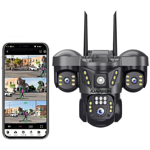  kamera za video nadzor 2&amp;quot;, wifi, ptz + bullet, 3 objektiva, 3 ekrana, 6MP (2MP+2MP+2MP) Slike