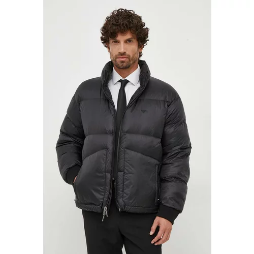 Emporio Armani Dvostrana pernata jakna za muškarce, boja: crna, za zimu