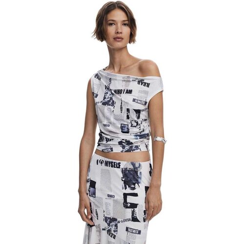 Desigual asimetrična ženska majica Cene