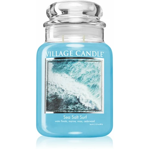 Village Candle Sea Salt Surf dišeča sveča (Glass Lid) 602 g