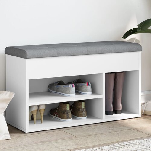 vidaXL Klupa za cipele bijela 82 x 32 x 45 5 cm od konstruiranog drva Cijene