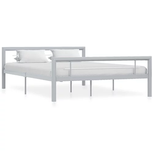  za krevet sivo-bijeli metalni 160 x 200 cm