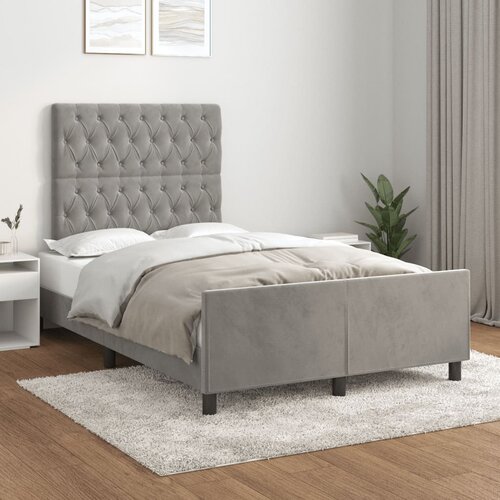 Furnova Posteljni okvir brez vzmetnico siv 120x190 cm žamet, (21934211) Slike