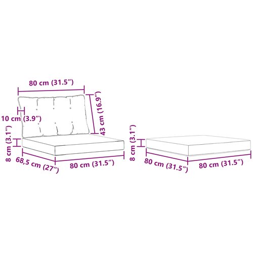  Set vanjskih sofa 6 kom. Bijela i crna Slike
