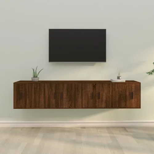 vidaXL 4-dijelni set TV ormarića boja smeđeg hrasta konstruirano drvo
