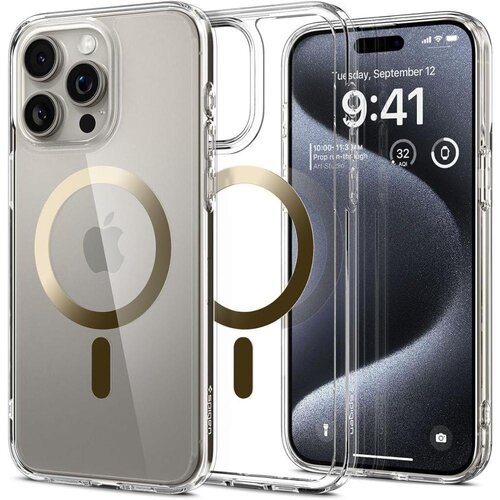 Spigen Ovitek Ultra Hybrid Mag z MagSafe za iPhone 15 Pro zlata, (21522377) Cene