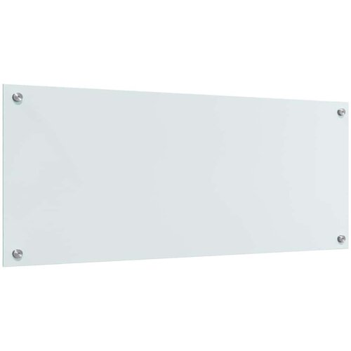 VidaXL Za&amp;scaron;čita za kuhinjo Bela 100 x 40 x 0.8 cm kaljeno steklo Slike