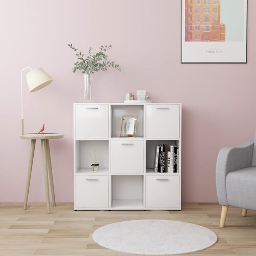 VidaXL Ormarić za knjige bijeli 90 x 30 x 90 cm od iverice Slike