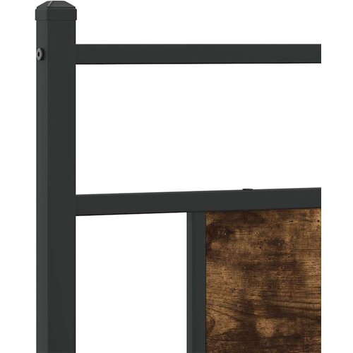 VidaXL Posteljni okvir brez vzmetnice hrast 75x190 cm inženirski les Slike