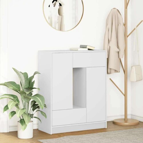  Komoda s predali in vrati, bela, 73x31x90 cm Slike