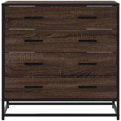 VidaXL Ormar s ladicama smeđi hrast 70x41x70 cm izrađeno drvo Slike