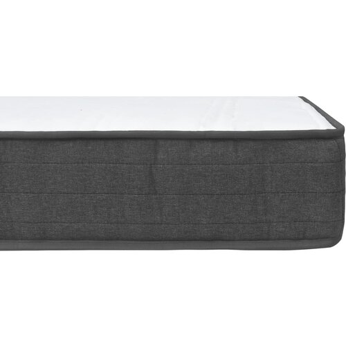  Krevet od tkanine s oprugama tamnosivi 200 x 200 cm Slike