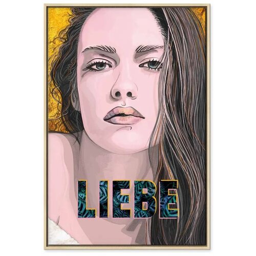  Slika - Liebe (1 Part) Vertical 60x90 U prirodnom drvenom okviru Cene