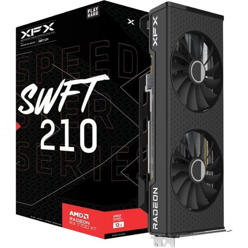 XFX SPEEDSTER SWFT210 AMD Radeon RX 7700 XT Gaming 12GB GDDR6 grafična kartica, PCIe 4.0, 1xHDMI 2.1, 3xDisplayPort 2.1 - RX-77TSWFTFP Slike
