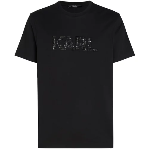Karl Lagerfeld Majica 'Bouclé' crna