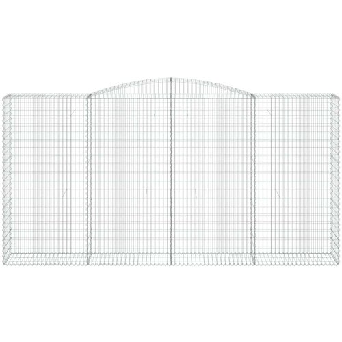  Lučne gabionske ko&amp;scaron;are 3 kom 400x50x200/220cm pocinčano željezo Slike