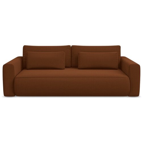 Makamii Baršunasti sklopiva/s prostorom za odlaganje sofa boja terakote 238 cm Kapua – Cene
