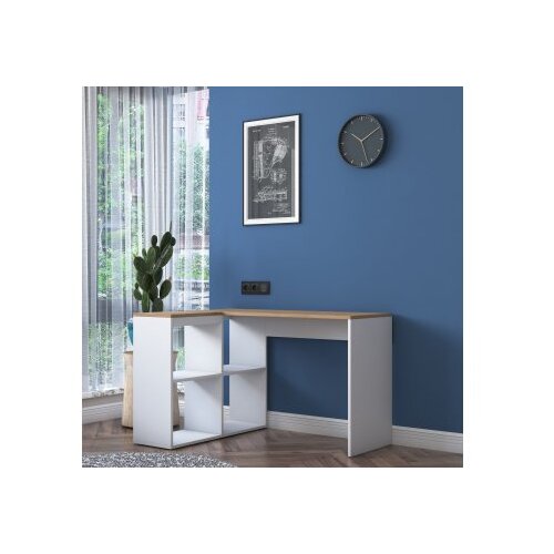  Radni sto 120x74,8x50cm Hrast-Bijela Slike
