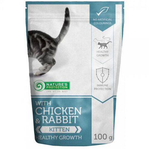 Natures Protection cat kitten chicken&rabbit sos 100g Cene