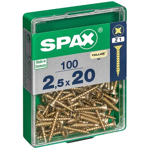 SPAX Univerzalni vijaki Spax (2,5 x 20 mm, polni navoj, 100 kosov)