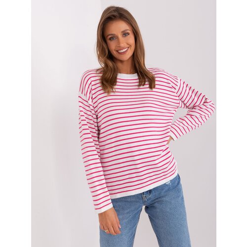 BADU Sweater-BA-SW-6006-2.30X-White-Pink Cene