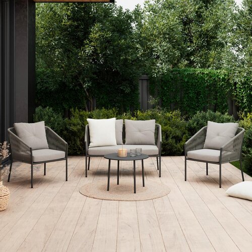 Modern Living Vrtni Set Reini, Siva ,bež, 4-Delno Slike