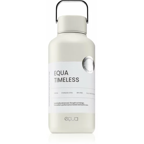 Equa Timeless steklenica za vodo iz nerjavnega jekla majhna barva Off White 600 ml