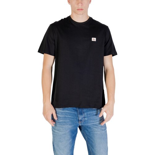 Calvin Klein Jeans Polo majice dolgi rokavi SS BADGE 30S JERSEY LV04RC272G Črna Slike