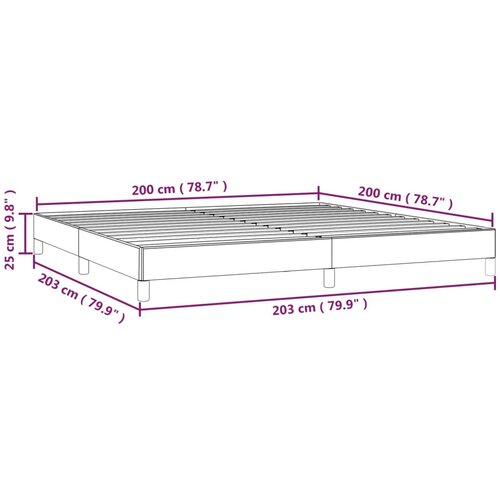  Okvir za krevet bez madraca tamnosmeđi 200x200 cm od tkanine Slike
