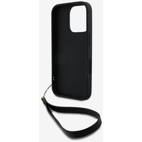 Dkny PU Leather Stack Logo Wrist Strap iPhone 16 Pro Max Black Ovitek za telefon Vijolična Slike