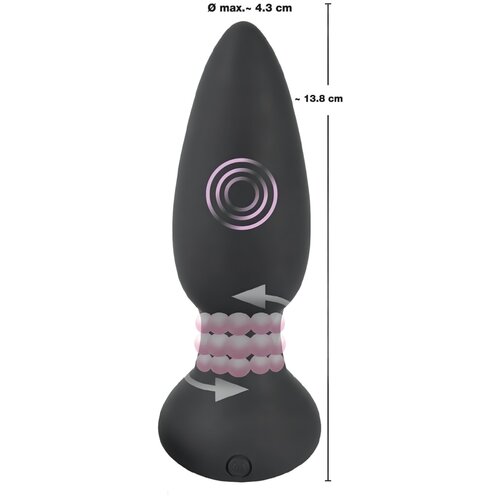 Black Velvets Remote Controlled Silicone Vibrating Plug Slike
