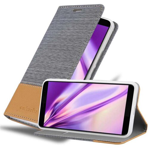 Cadorabo Ohi&scaron;je, združljiv s HTC v svetlo sivo rjavi barvi - za&scaron;čitni pokrov z magnetnim zapiranjem, stoječo funkcijo in režo za kartico, (20567052) Cene
