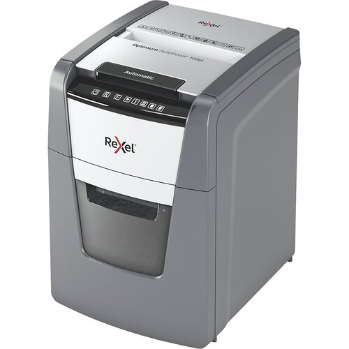 Rexel Uničevalnik dokumentov Optimum AutoFeed+ 100M, prestrezna prostornina 34 l, mikrodelci, 6 listov Cene