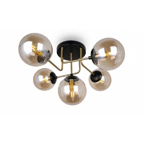 Luna 207 luster 5*E14 crna/mesing Cene