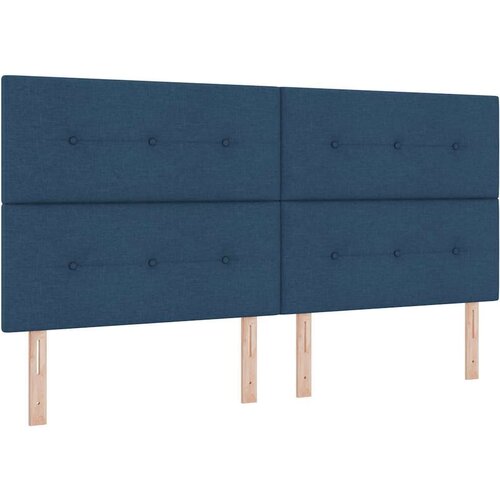 Box spring krevet s madracem Plava 200 x 200 cm tkanina Slike