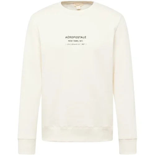 AÉROPOSTALE Sweater majica ecru/prljavo bijela / crna