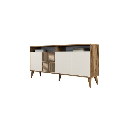 Hanah home komoda milan 160 walnut cream Slike