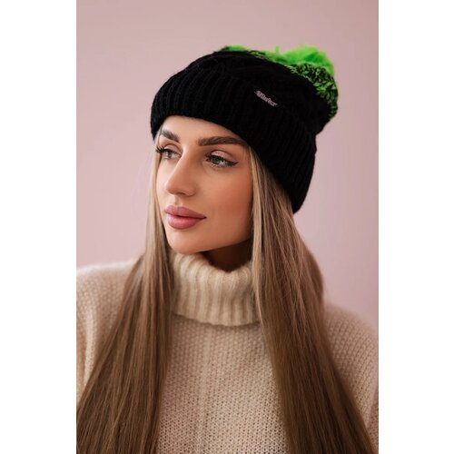 Kesi marka niezdefiniowana Cap with fleece Ilona K218 black+green Slike