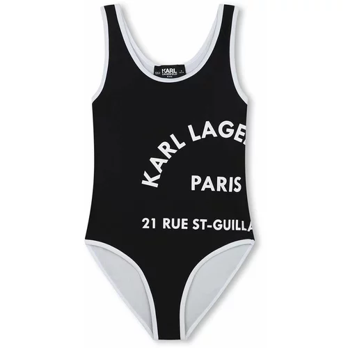 Karl Lagerfeld Enodelne otroške kopalke črna barva